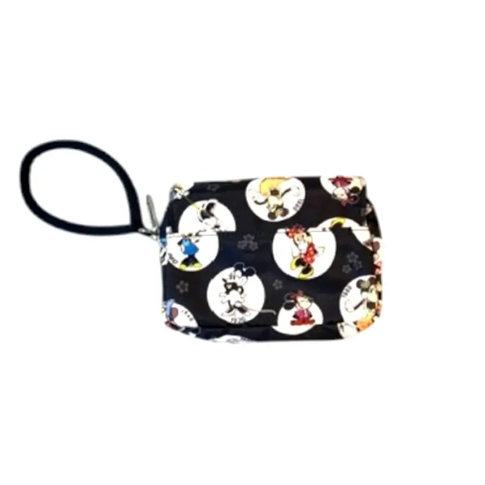 LeSportsac Disney Minnie Mouse Wallet Wristlet Black Pink Zip Pouch RARE